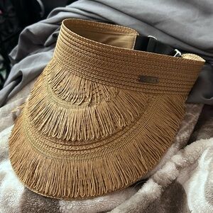 Frayed Fringed Brim Visor